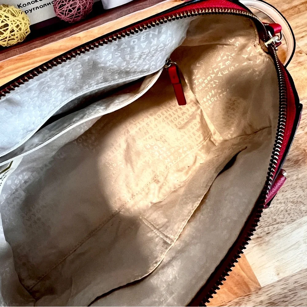 Kate Spade Tilden Place Pippa Satchel Hot Chili Red Saffiano Leather - Picture 7 of 14